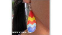Balinese Wooden Earring Hand Painting
